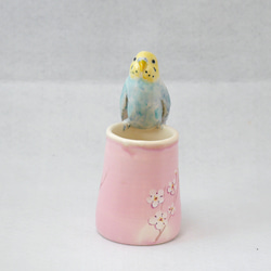 虎皮梅花瓶（陶瓷鳥器） 第1張的照片