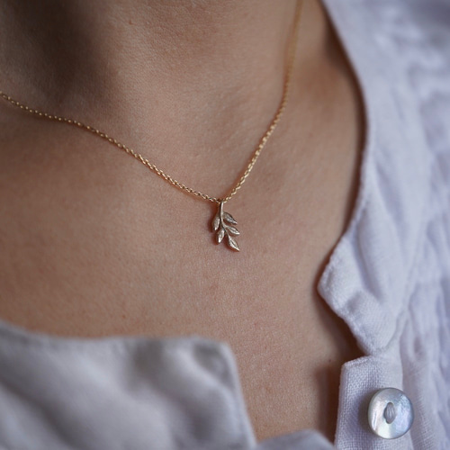 Foliage tiny necklace [P087SV] ネックレス・ペンダント atelier simo