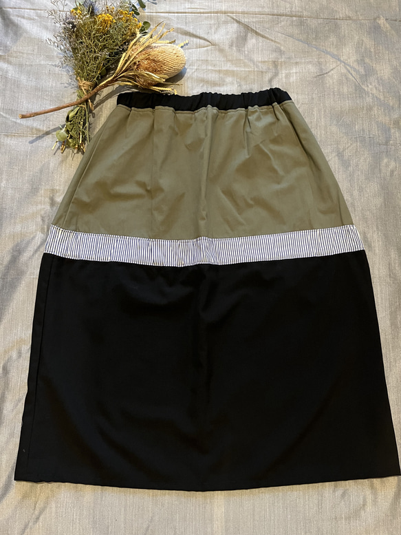 ふんわりナイロン切り替えスカート 3枚目の画像