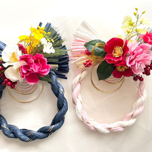 お正月しめ縄 しめ飾り＊ハンドメイド 正月準備】ワイヤーで巻き付けるだけ簡単ハンドメイド♪しめ縄