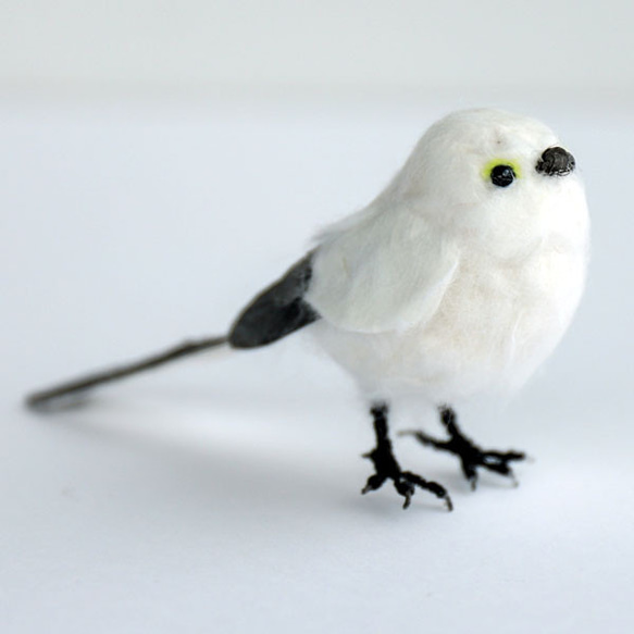 土佐和紙×ひよこ窯　「シマエナガ」　～小さな小鳥シリーズ～ 1枚目の画像