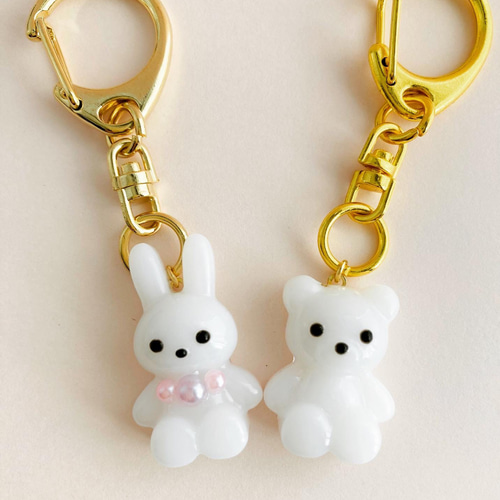 レジン☆白くまキーホルダー キーホルダー catandchocolate 通販