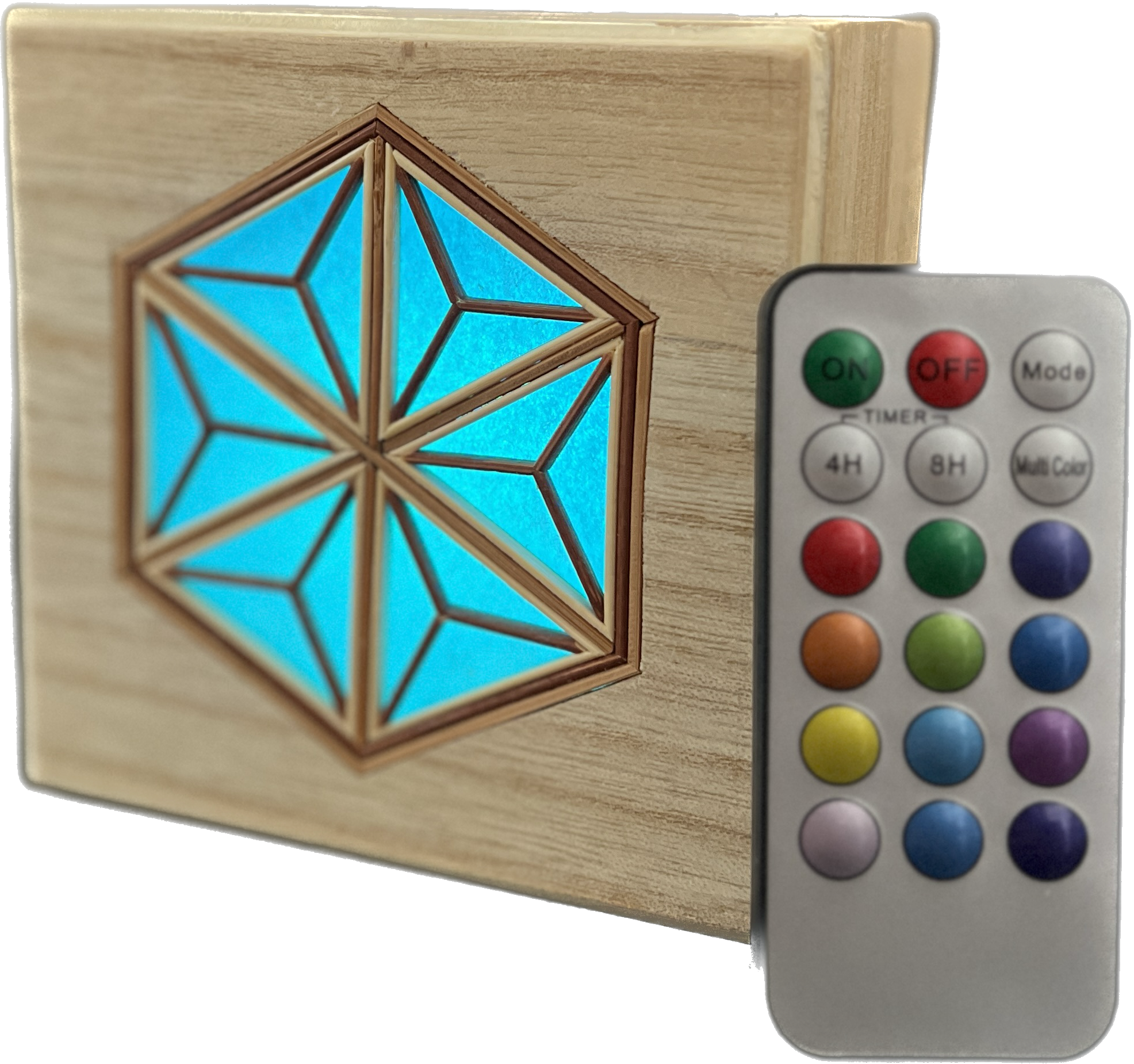 Cubic Lamp With Kumiko - Brown Bamboo