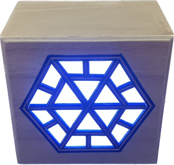 Cubic Lamp With Kumiko - Marine 5枚目の画像