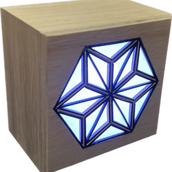 Cubic Lamp With Kumiko - Black Bamboo 5枚目の画像