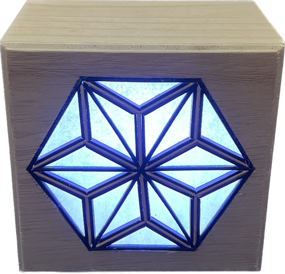 Cubic Lamp With Kumiko - Black Bamboo 4枚目の画像