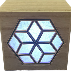 Cubic Lamp With Kumiko - Green Bamboo 4枚目の画像