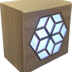 Cubic Lamp With Kumiko - Green Bamboo 5枚目の画像