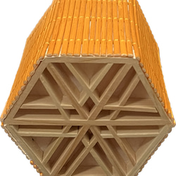 Hexagonal Bamboo Lamp With Kumiko - Medium 2枚目の画像