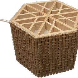 Hexagonal Bamboo Lamp With Kumiko - Small 1枚目の画像