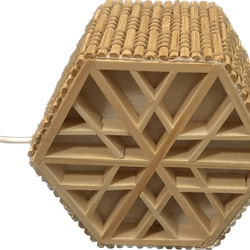 Hexagonal Bamboo Lamp With Kumiko - Small 3枚目の画像
