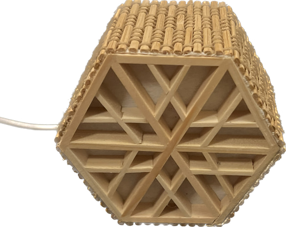 Hexagonal Bamboo Lamp With Kumiko - Small 3枚目の画像