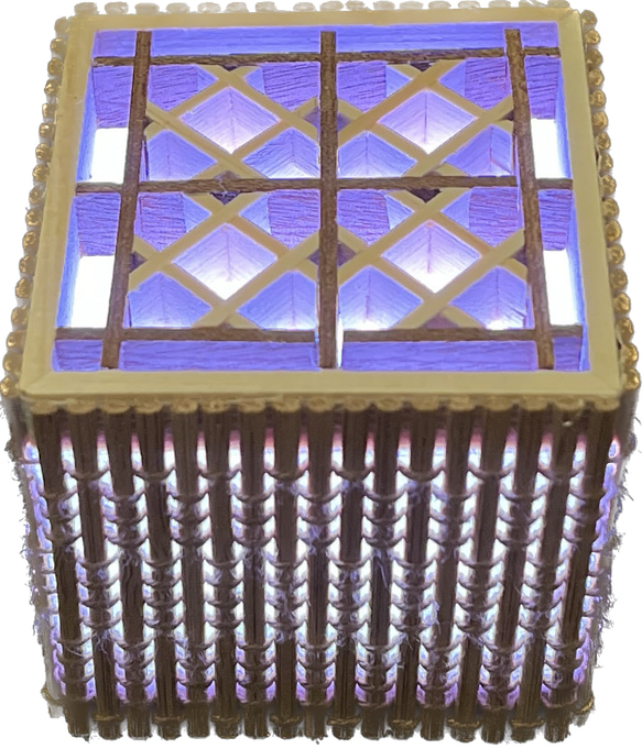 Cubic Bamboo Lamp With Kumiko - Small 4枚目の画像