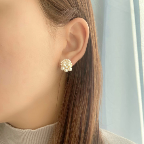 【ギフ_包装】 小粒で軽い】ホワイトパール ピアス イヤリング 小粒 耳ピタ アクセサリー