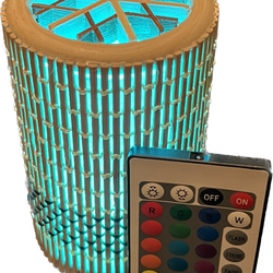 Cylindrical Bamboo Lamp With Kumiko - Medium 4枚目の画像
