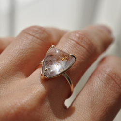 【K10】Goethite in Amethyst Ring　ゲーサイトインアメシスト リング  n.1 7枚目の画像