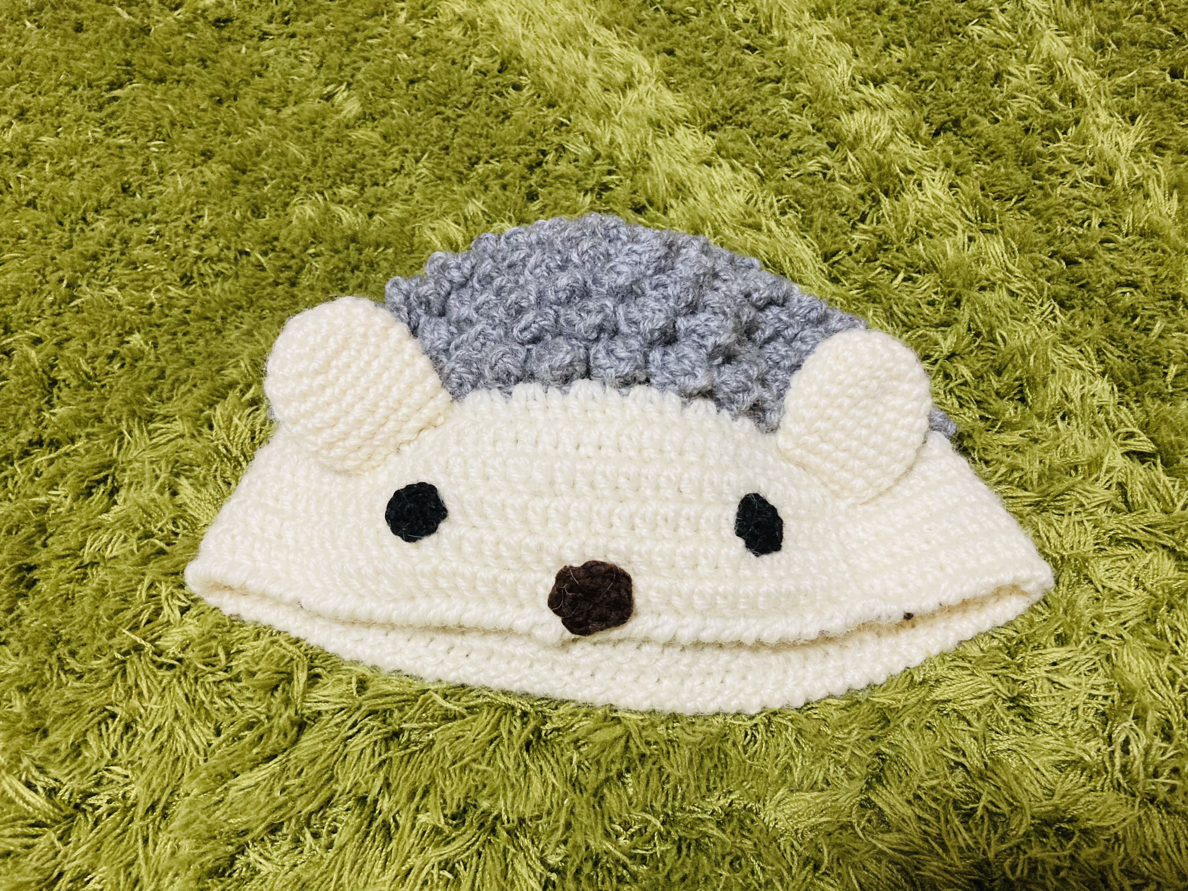 hacodeco様 ハリネズミ ニット帽はりねずみ 作家 ぬいぐるみ