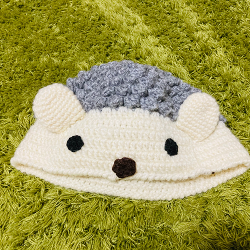 苔田かえる作‼️ハリネズミのニット帽 帽子(ベビー・キッズ) 苔田