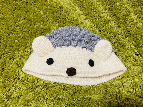 苔田かえる作‼️ハリネズミのニット帽 帽子(ベビー・キッズ) 苔
