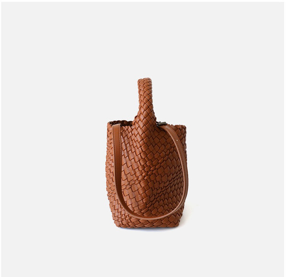 【手編みバッグ+小編みバッグ】マルチ多機能ハンドバッグ、クロスバッグ、ショルダーバッグ 14枚目の画像