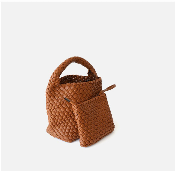 【手編みバッグ+小編みバッグ】マルチ多機能ハンドバッグ、クロスバッグ、ショルダーバッグ 9枚目の画像