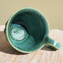 【Creema陶器市2024】玉サボテン様青銅マットコーヒーカップ、約190cc 6枚目の画像