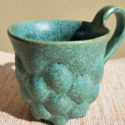 【Creema陶器市2024】玉サボテン様青銅マットコーヒーカップ、約190cc 3枚目の画像