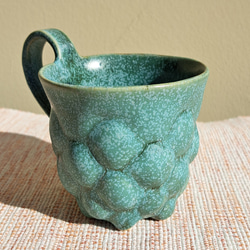 【Creema陶器市2024】玉サボテン様青銅マットコーヒーカップ、約190cc 2枚目の画像