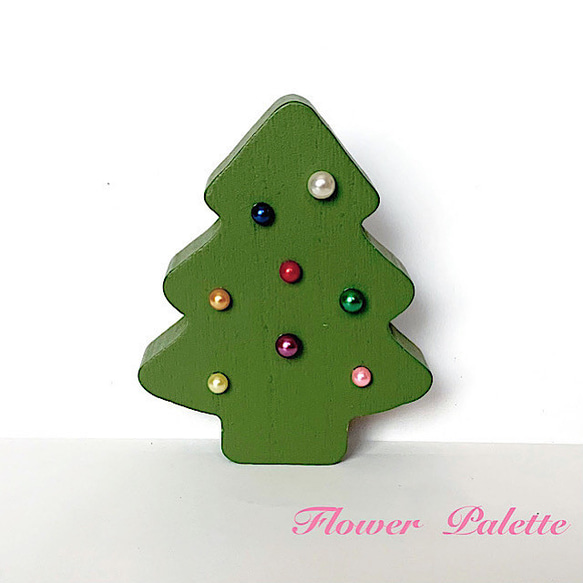 Creema限定 木製 ミニクリスマスツリー トールペイント その他