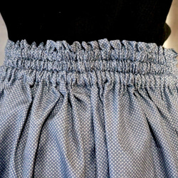 【一点モノ】大島紬 着物リメイク ギャザー スカート & スヌード 〜 四季 で心地良い 上質 絹 100% 〜 5枚目の画像