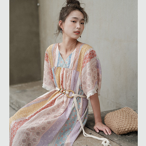 ［超美品］Bohemians ボヘミアンズ　パッチワーク柄　ロングスカート　L 超美品］Bohemians ボヘミアンズ パッチワーク柄 ロングスカート L