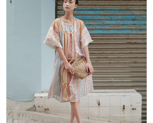 ［超美品］Bohemians ボヘミアンズ　パッチワーク柄　ロングスカート　L 超美品］Bohemians ボヘミアンズ パッチワーク柄 ロングスカート L