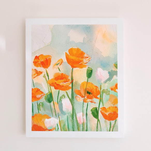 絵画　花　原画 原画】花畑の絵 絵画 Hang 通販 16975531｜Creema(クリーマ)