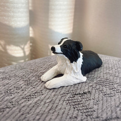 ボーダーコリー　ミニチュア　犬　フィギュア　置物　オブジェ 2枚目の画像