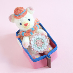 こぐまの新春福袋 -棒針編みの編みぐるみ&帆布小物入れ&ミニクロッシェ- 7枚目の画像