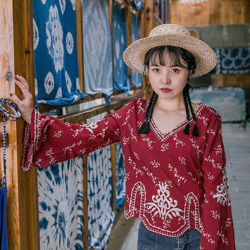 ANTIK  BATIK  のシルクシフォンブラウス ANTIK BATIK のシルクシフォンブラウス