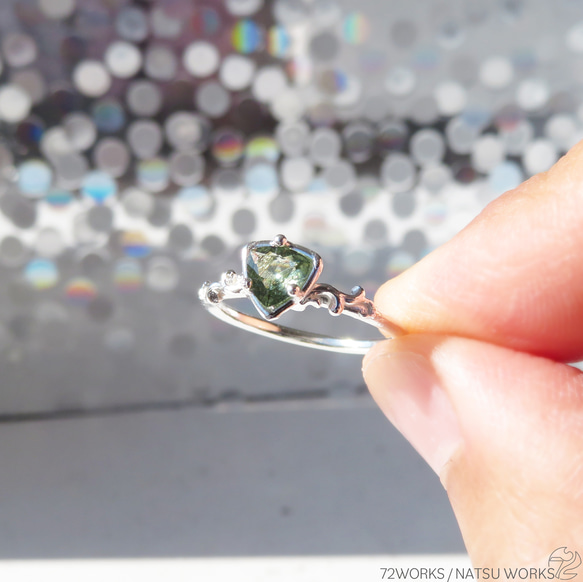 ルチルペリドット リング / Rutilated Peridot Ring 4枚目の画像