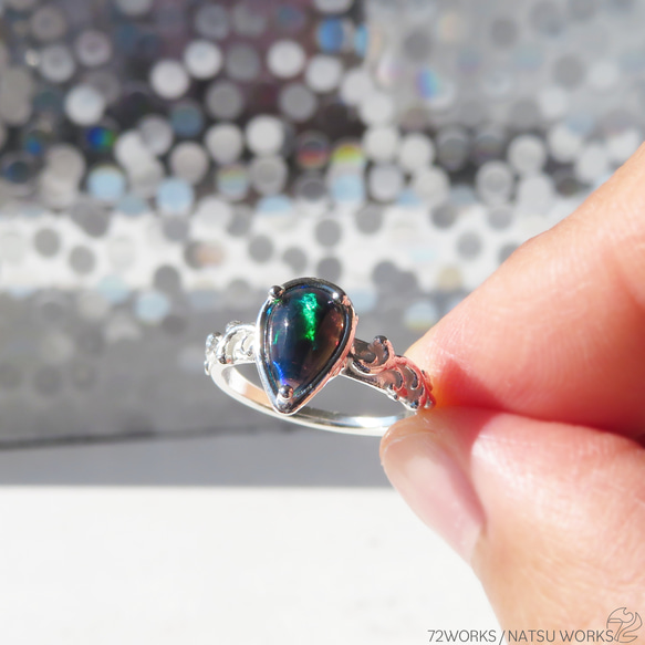 ブラックオパール リング / Ethiopian Black Opal Ring l 4枚目の画像