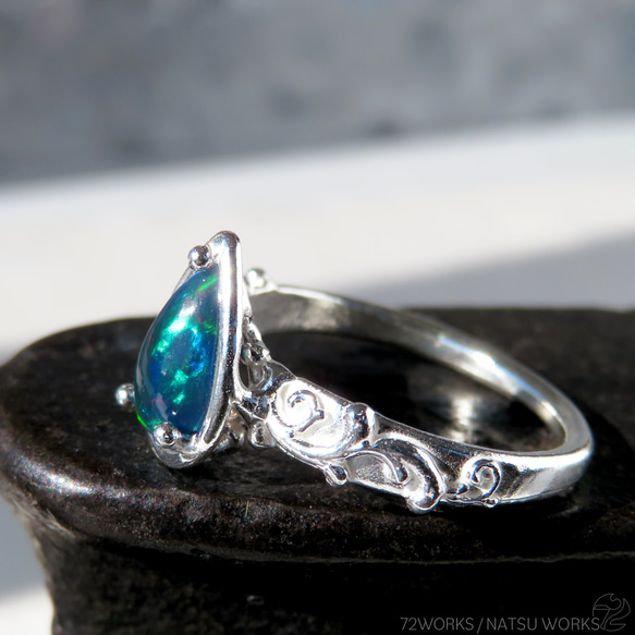 ブラックオパール リング / Ethiopian Black Opal Ring l 2枚目の画像