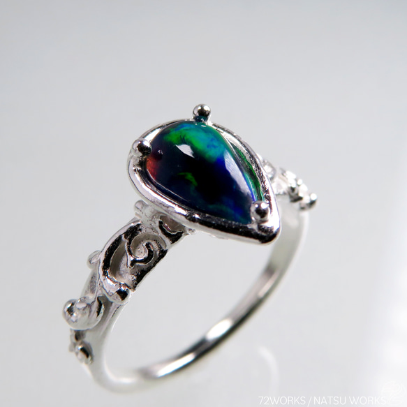 ブラックオパール リング / Ethiopian Black Opal Ring l 5枚目の画像