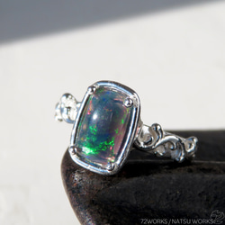 ブラックオパール リング / Ethiopian Black Opal Ring ll 1枚目の画像