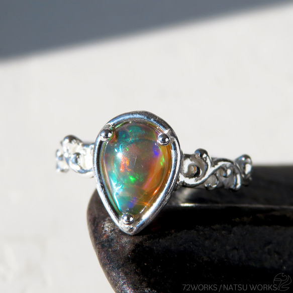 ブラックオパール リング / Ethiopian Black Opal Ring llll 1枚目の画像