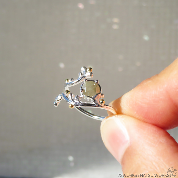ボタニカル ダイヤモンド リング / Botanical Diamond and 18K Ring 7枚目の画像