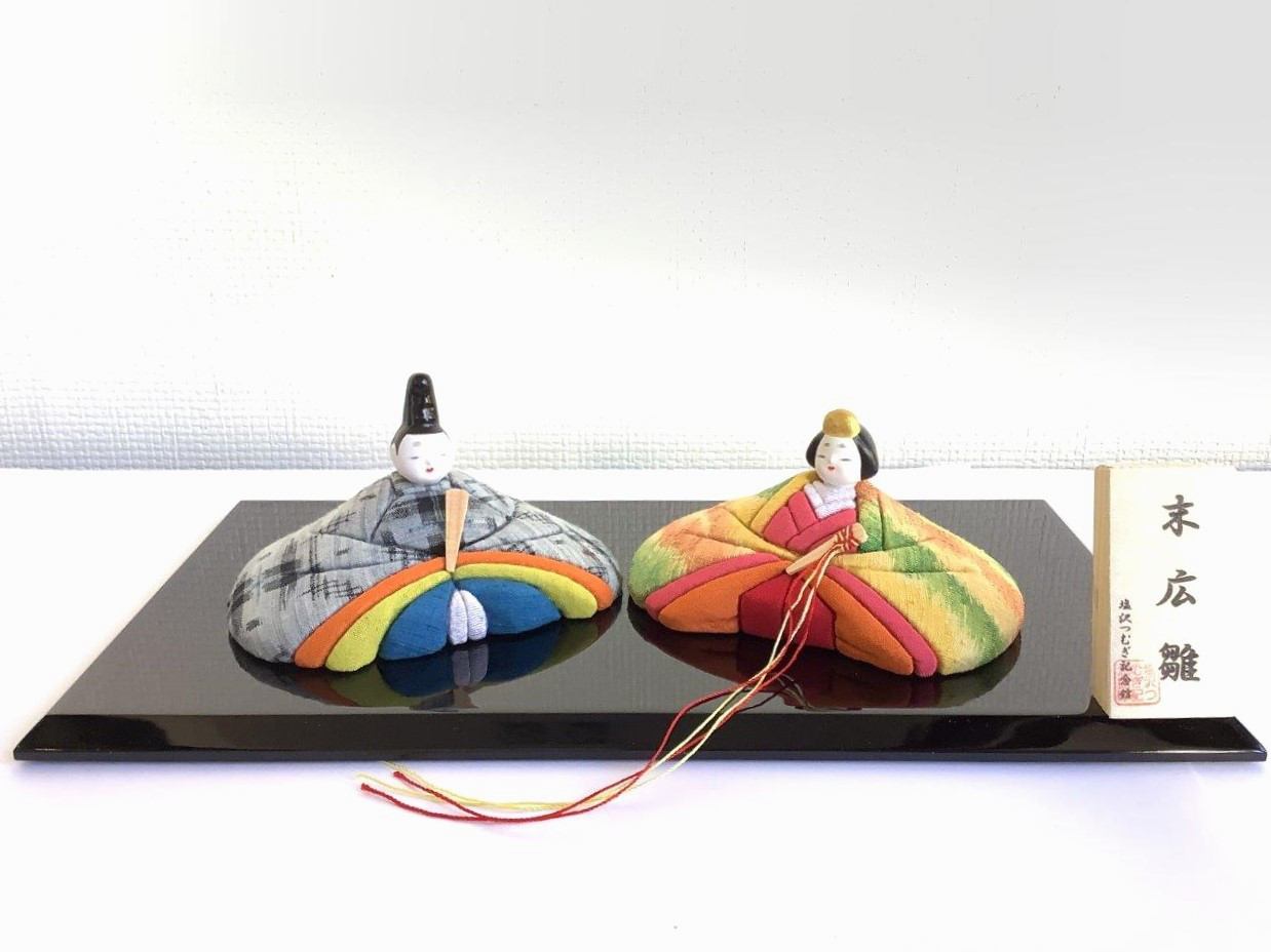塩沢織木目込人形　雛人形「 末広雛」D　単品（台・木札付き）別売：雪洞・屏風・ケース