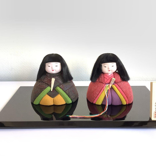 塩沢織木目込人形 雛人形「 みやこ雛」A（台・木札付き）別売：雪洞