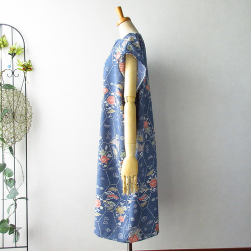 ゆったり】着物ドレス◎涼風◎細見え縦長シルエット&オールシーズン着  