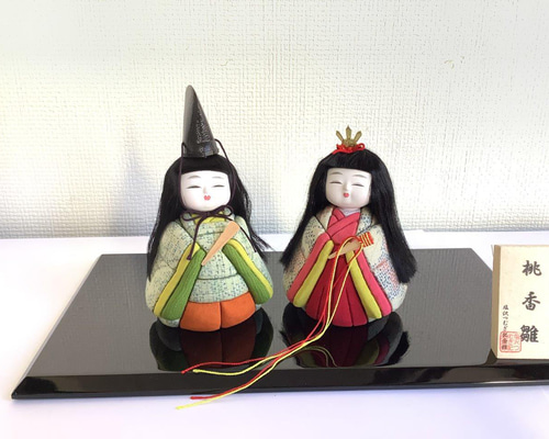 塩沢織木目込人形 雛人形「 桃香雛」B 単品（台・木札付き）別売：雪洞