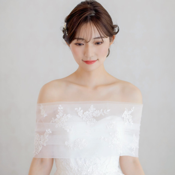 MA181　ヘッドドレス　ウェディング 　花　小枝　アレンジ　髪飾り　成人式　結婚式　洋髪和装  卒業式 3枚目の画像