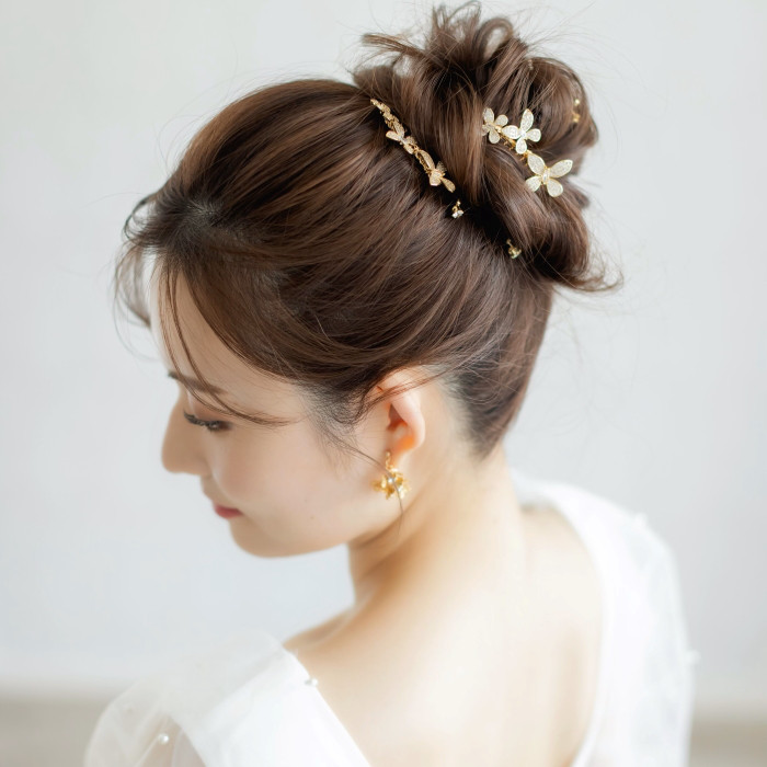 MA208 ヘッドドレス　ヘッドアクセサリー　蝶々モチーフ　髪飾り 結婚式　前撮り 卒業式