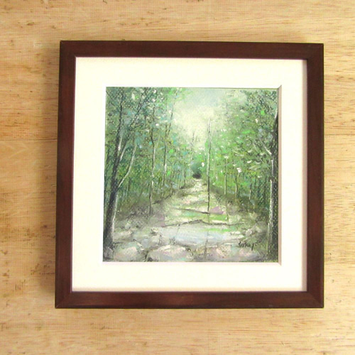 パステル画 小さな川(パステル画 額縁付き) 絵画 takiyo 通販 パステル画 小さな川(パステル画 額縁付き) 絵画 takiyo 通販
